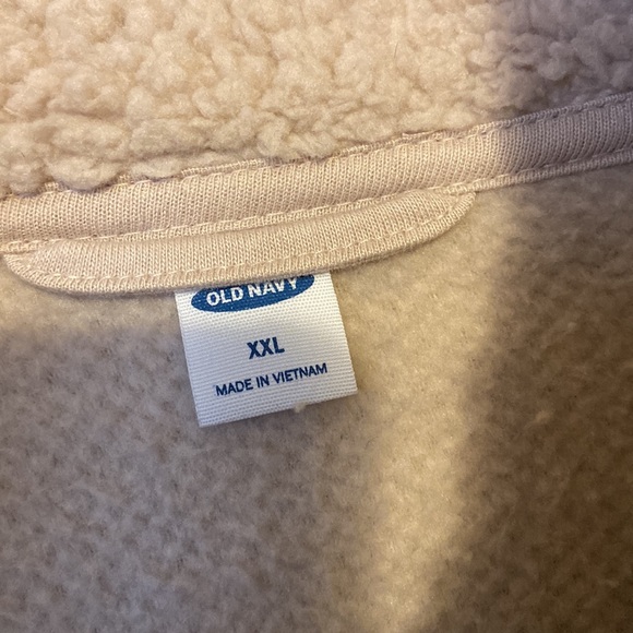 Old Navy “fluff” jacket.  Worn once or twice.  Has thumb hole in sleeve. - Picture 2 of 3